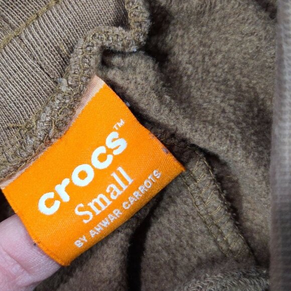 Carrots By Anwar Carrots X Crocs Pants Mens Small Brown Embroidered Joggers - Picture 4 of 13